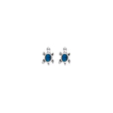 Sea Turtle Sterling Silver with Paua Post Earrings TE2070 - Earrings